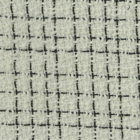 Cream Check Bouclé, Polyester, 360 gsm