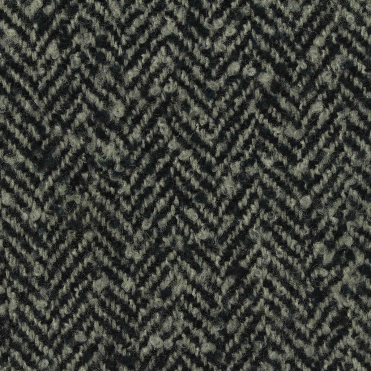 Light Grey Herringbone Bouclé, Wool-Poly