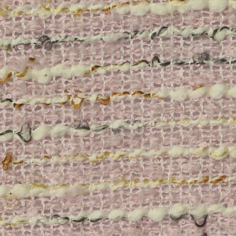 Pink Horizontal-Stripe Bouclé, Poly-Cotton, 215 gsm