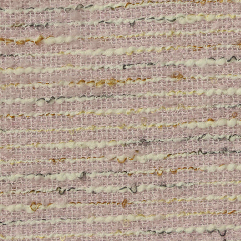 Pink Horizontal-Stripe Bouclé, Poly-Cotton, 215 gsm