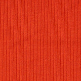 Polyester Viscose Stretch Rib Knit Fabric, 270 gsm, 150 cm — Orange — texture