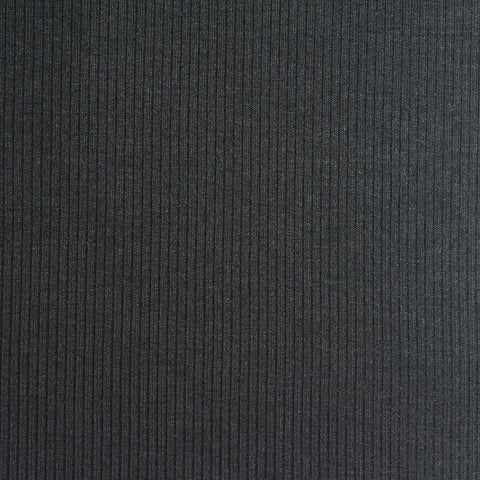Viscose Stretch Rib Knit Fabric, 280 gsm, 150 cm — Grey