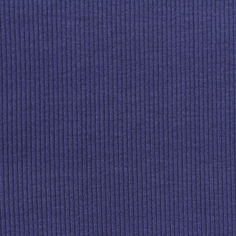 Viscose Stretch Rib Knit Fabric, 285 gsm, 130 cm — Navy, ref EF-265477