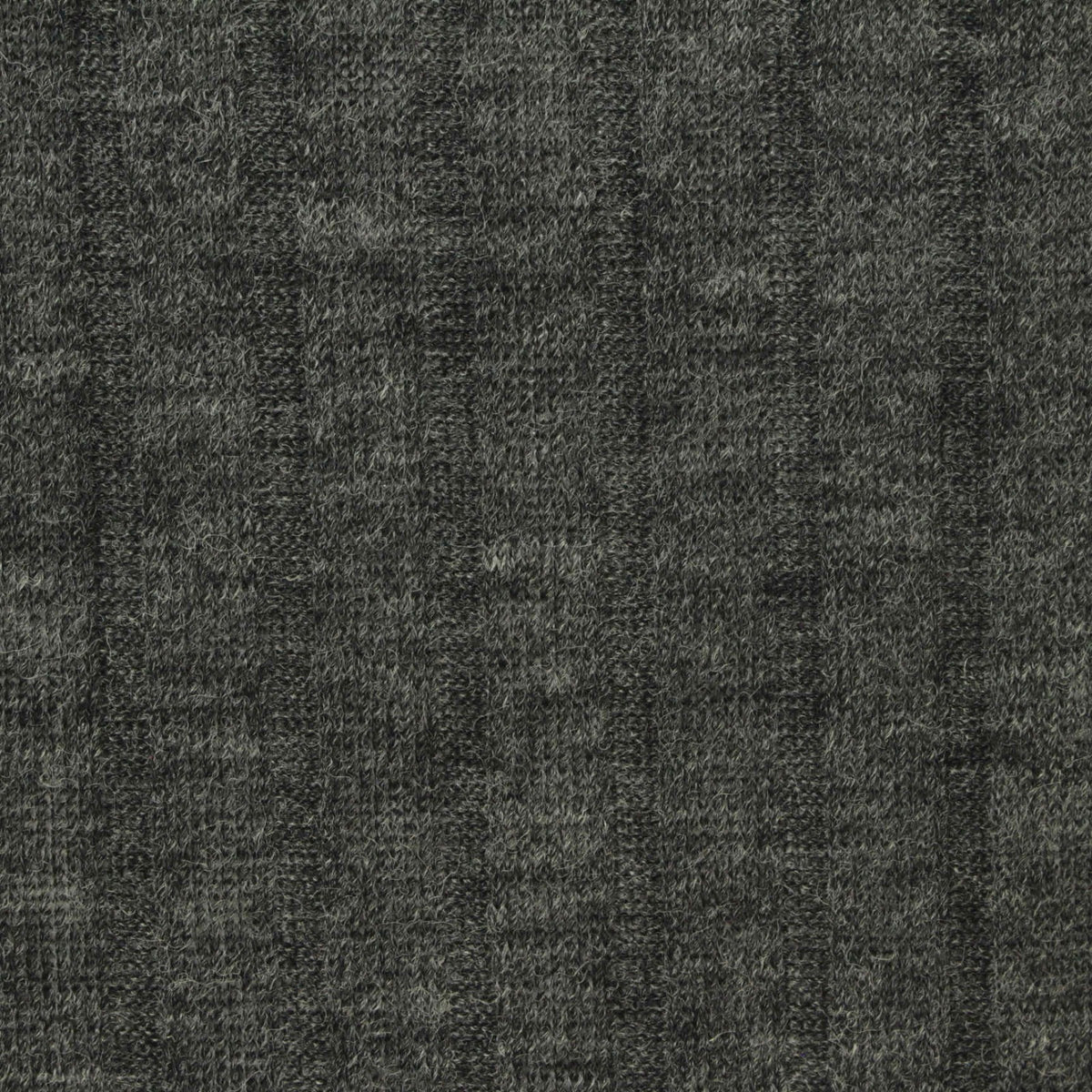 Dark Grey Heathered-Marl Rib Knit, Polyester, 170 gsm