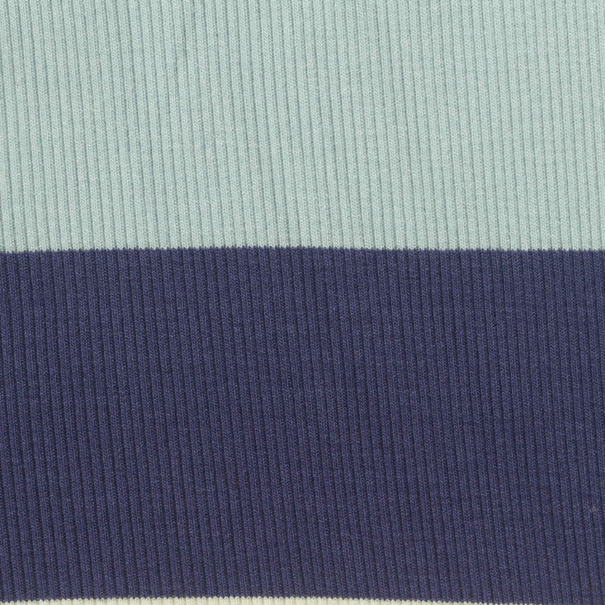 Light Blue Horizontal-Stripe Rib Knit, Viscose