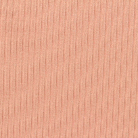 Viscose Stretch Rib Knit Fabric, 255 gsm, 145 cm — Pink
