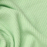 Viscose Stretch Rib Knit Fabric, 260 gsm, 130 cm — Green — texture