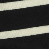 Black Horizontal-Stripe Jersey Knit, Viscose — texture