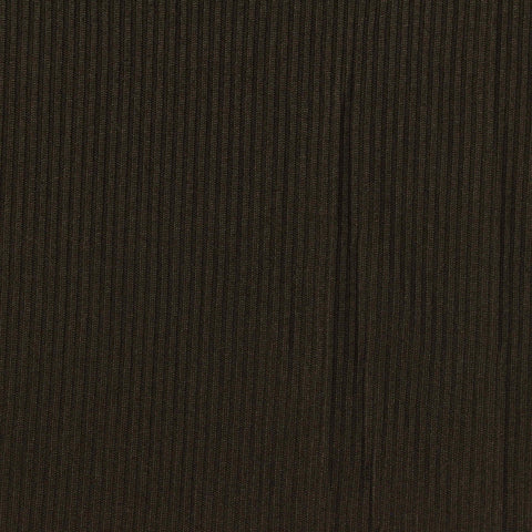 Polyester Stretch Rib Knit Fabric, 175 gsm, 180 cm — Brown