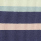 Cream Horizontal-Stripe Rib Knit, Viscose