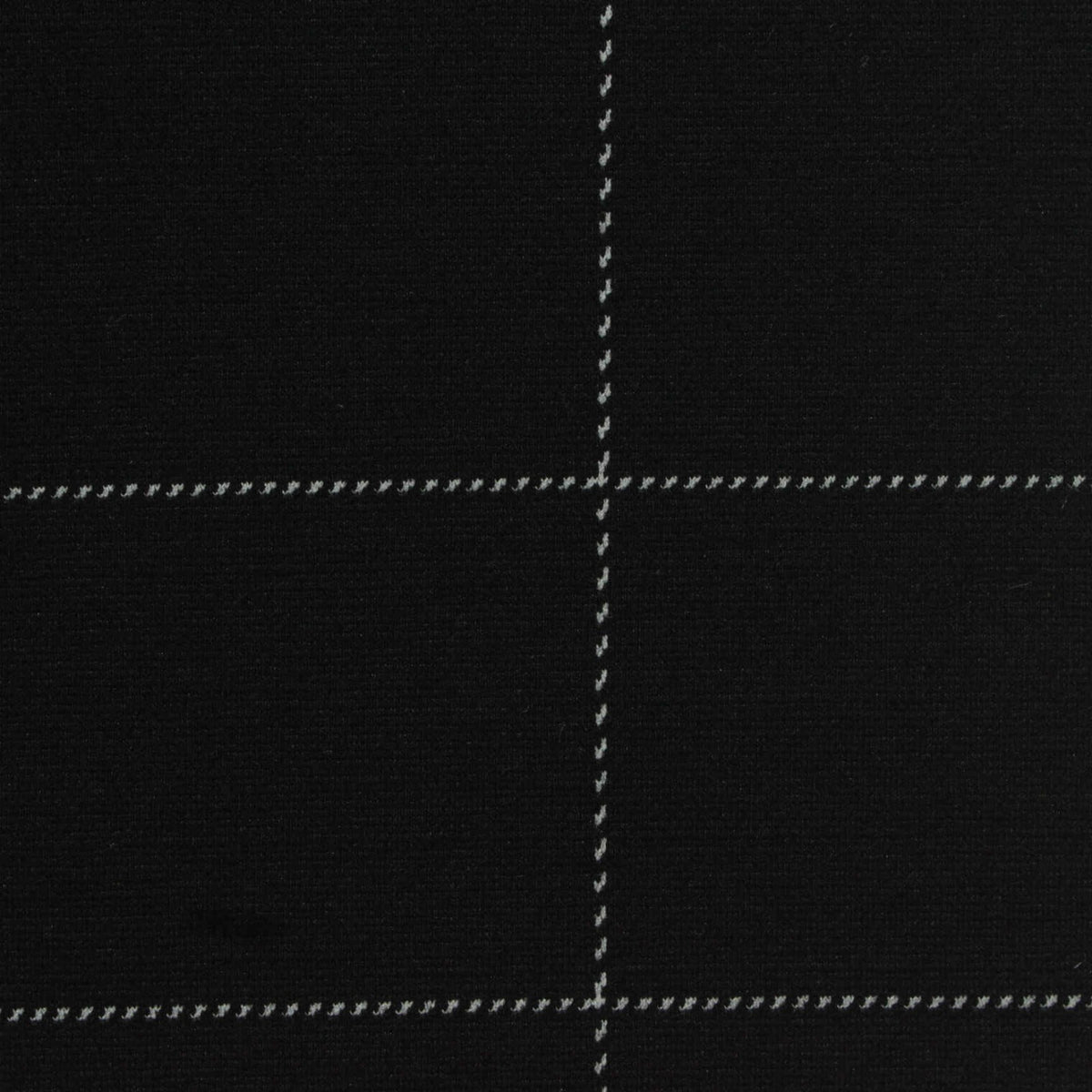 Black Check Interlock Knit, Viscose-Poly