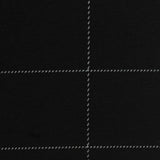 Black Check Interlock Knit, Viscose-Poly
