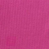 Cotton Polyester Stretch Rib Knit Fabric, 200 gsm, 135 cm — Pink