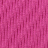 Cotton Polyester Stretch Rib Knit Fabric, 200 gsm, 135 cm — Pink — texture
