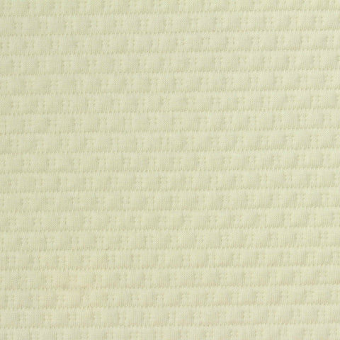 Cream Tone-on-Tone Square Jacquard, Cotton-Poly
