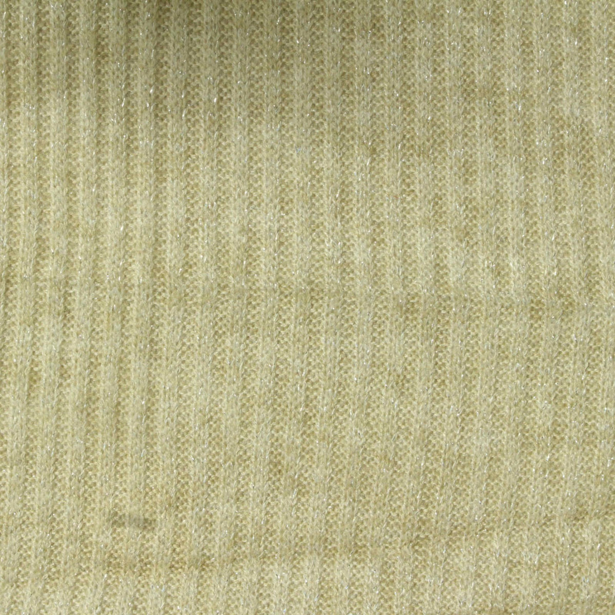 Viscose Polyester Blend Metallic Rib Knit Fabric, 190 gsm, 138 cm — Khaki