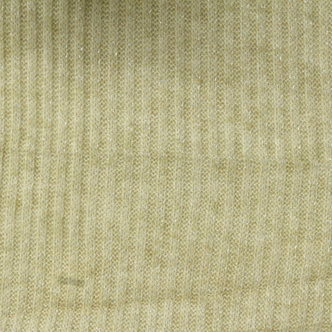 Viscose Polyester Blend Metallic Rib Knit Fabric, 190 gsm, 138 cm — Khaki