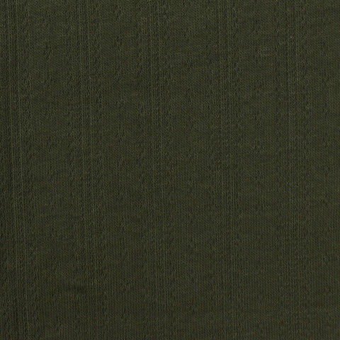 Jacquard Cotton Stretch Pointelle Knit Fabric, 210 gsm, 145 cm — Green