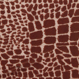 Brown Animal Print Knit, Viscose-Poly