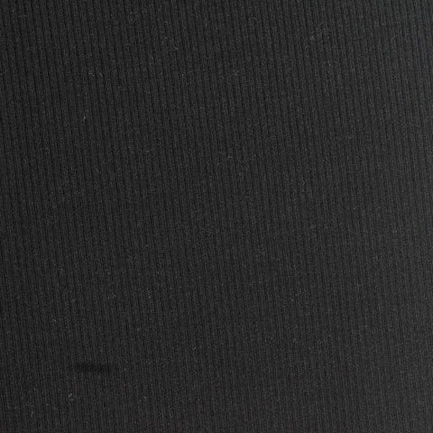 Viscose Stretch Rib Knit Fabric, 340 gsm, 127 cm — Black