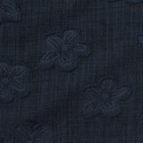 Dark Blue Tone-on-Tone Floral Jacquard, Polyester