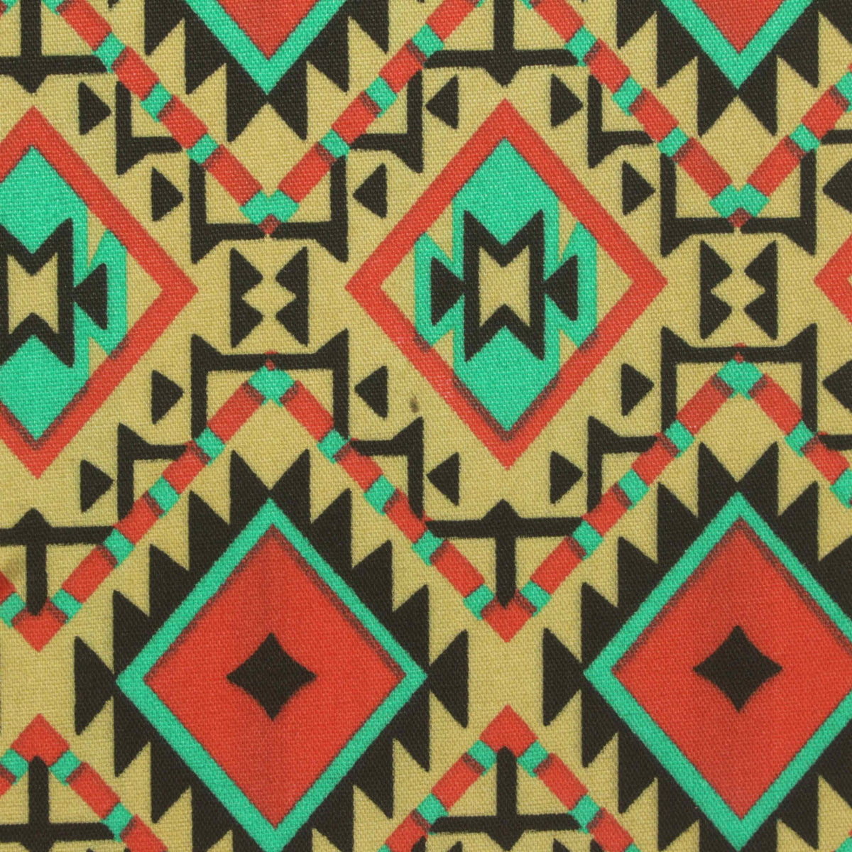 Red Geometric Woven