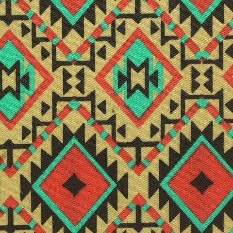 Red Geometric Woven
