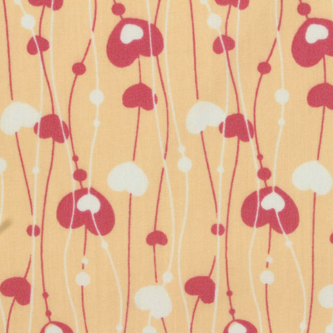 Red Hearts Woven, Cotton