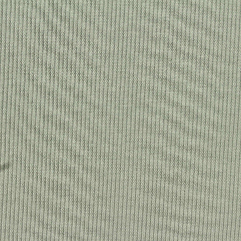 Cotton Stretch Rib Knit Fabric, 310 gsm, 115 cm — Green