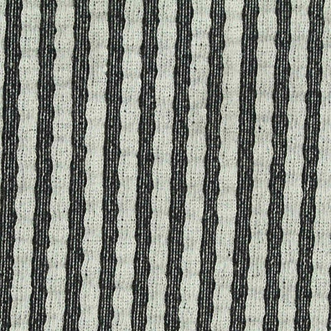 Black Stripes Knit, Polyester, 240 gsm