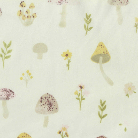 Yellow Flowers Milk Silk Knit, Polyester, 160 gsm