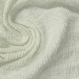 Cotton Stretch Crepe Fabric, 230 gsm, 135 cm — White