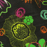 Bright Green Bold-Floral Jersey Knit, Poly-Spandex — texture