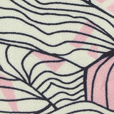 Black Lines Linen-Look, Polyester — texture