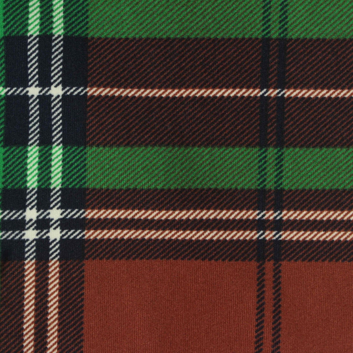 Green Bold-Plaid Milk Silk Knit, Polyester