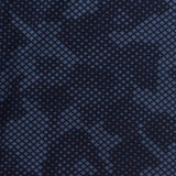 Dark Blue Geometric-Diamond Jersey Knit, Polyester