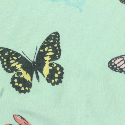 Black Butterflies Jersey Knit, Polyester
