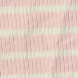Pink Horizontal-Stripe Rib Knit, Polyester — texture