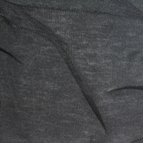 Dark Grey Heather Jersey Knit, Poly-Viscose, 120 gsm