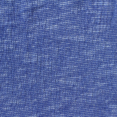 Blue Heathered-Marl Crepe, Poly-Cotton