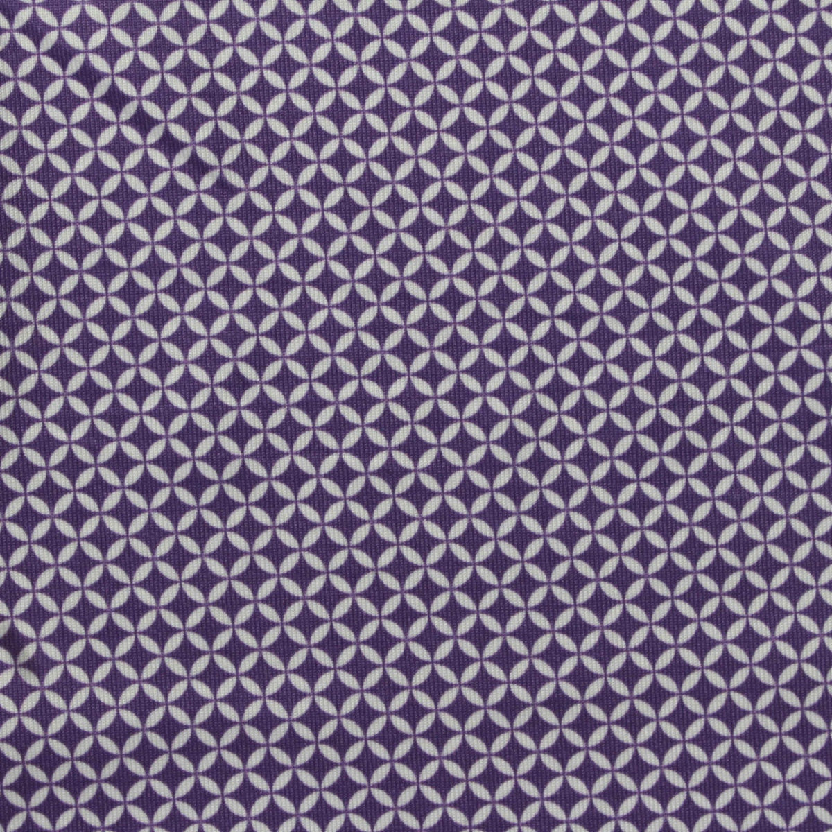 White Geometric Jersey Knit, Polyester