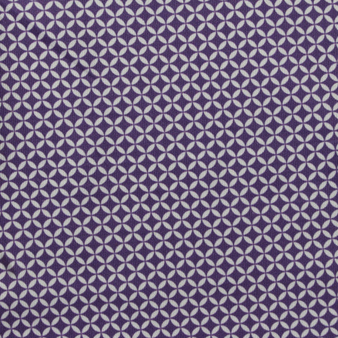 White Geometric Jersey Knit, Polyester