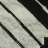 Black Stripes Jersey Knit, Poly-Viscose — texture
