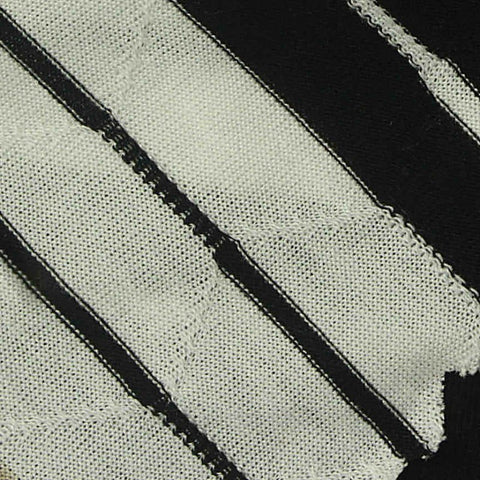 Black Stripes Jersey Knit, Poly-Viscose, 150 gsm