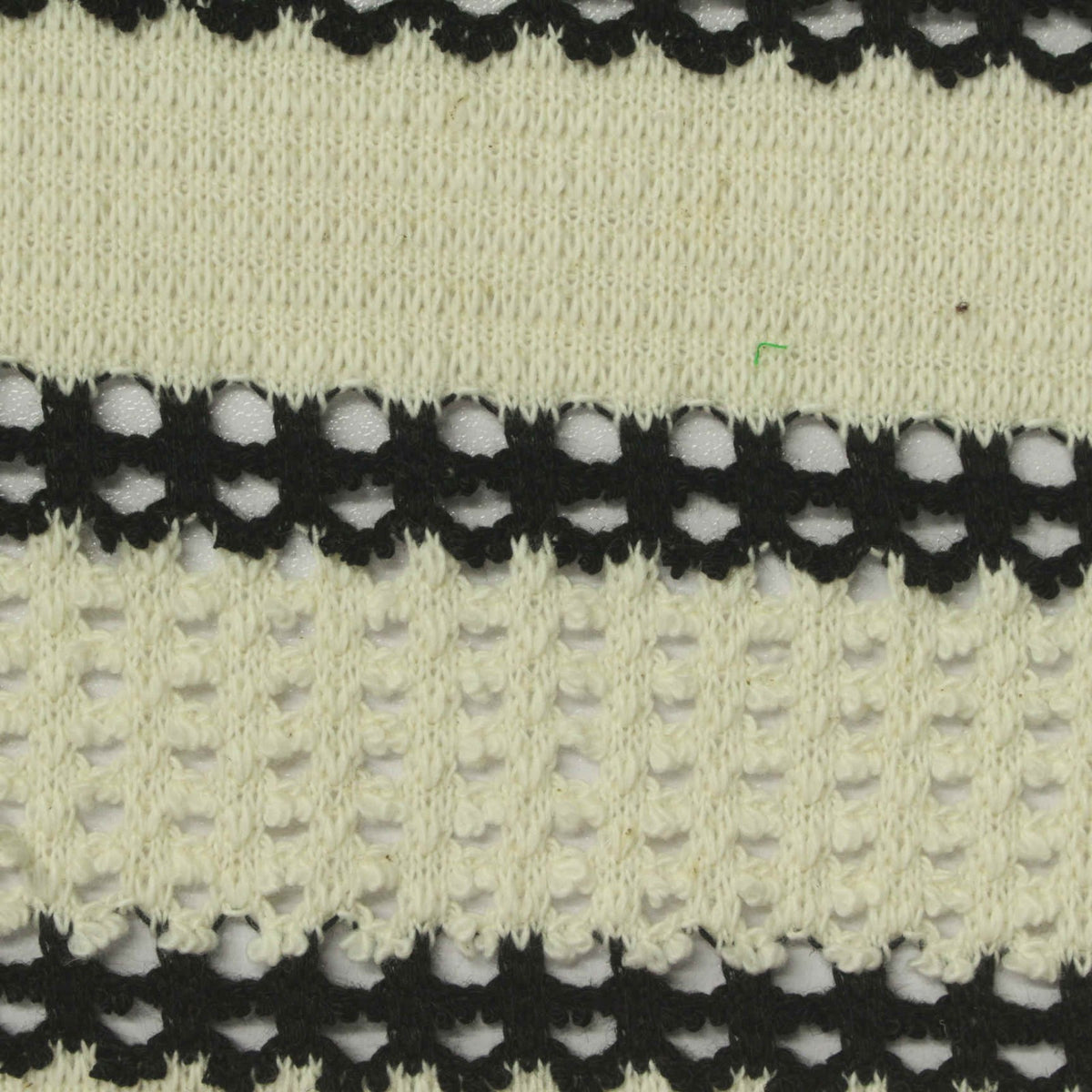 Black Openwork Chunky Knit, Cotton-Poly