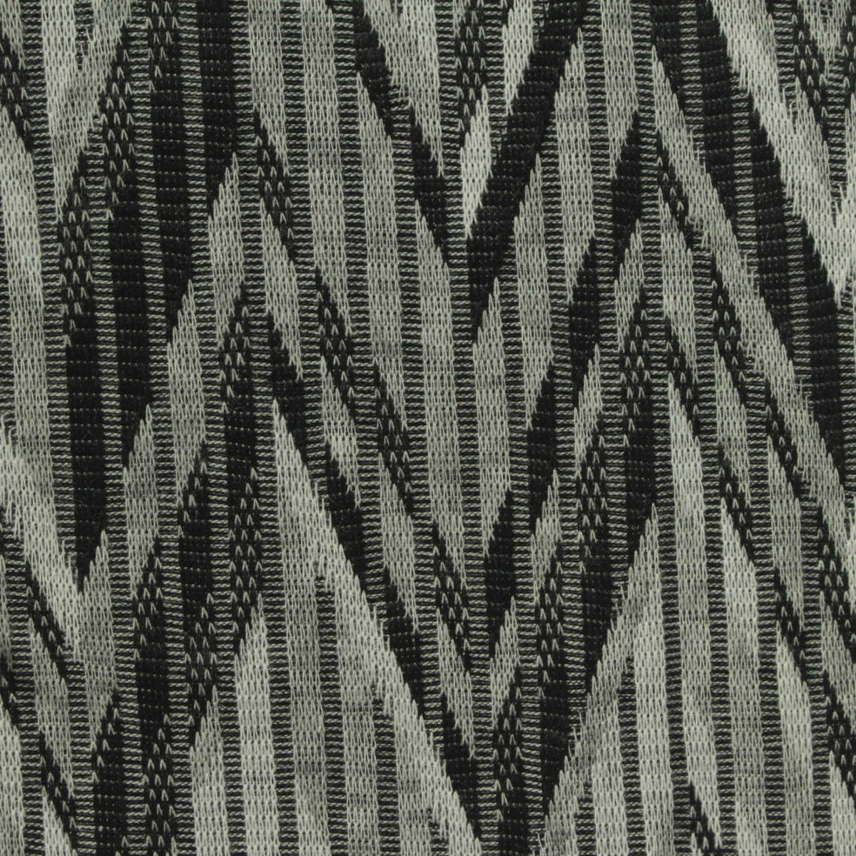 Black Zigzag Interlock Knit, Viscose-Spandex