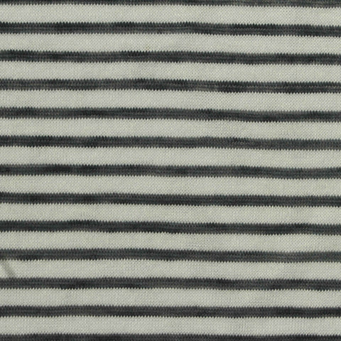 Dark Grey Horizontal-Stripe Knit, Poly-Viscose