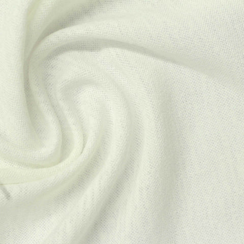 Jacquard 100% Stretch Knit Fabric, 180 gsm, 153 cm — White