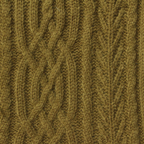Jacquard Viscose Polyester Blend Knit Fabric, 460 gsm, 145 cm — Khaki