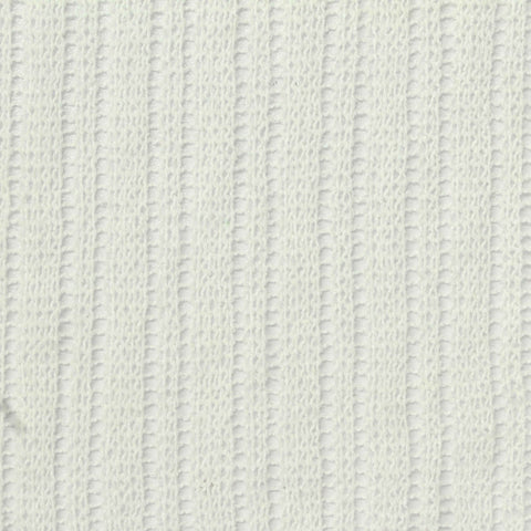 Polyester Cotton Chunky Knit Fabric, 135 gsm, 170 cm — White